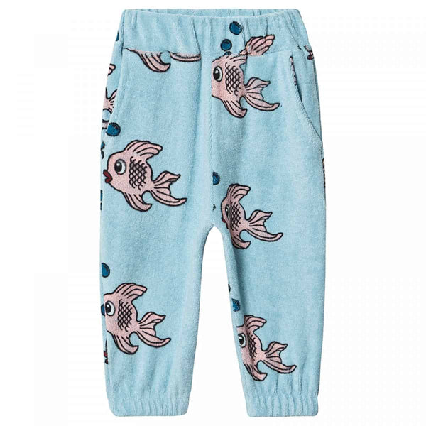 Terry 80's Sweat Pants- Blue Fish