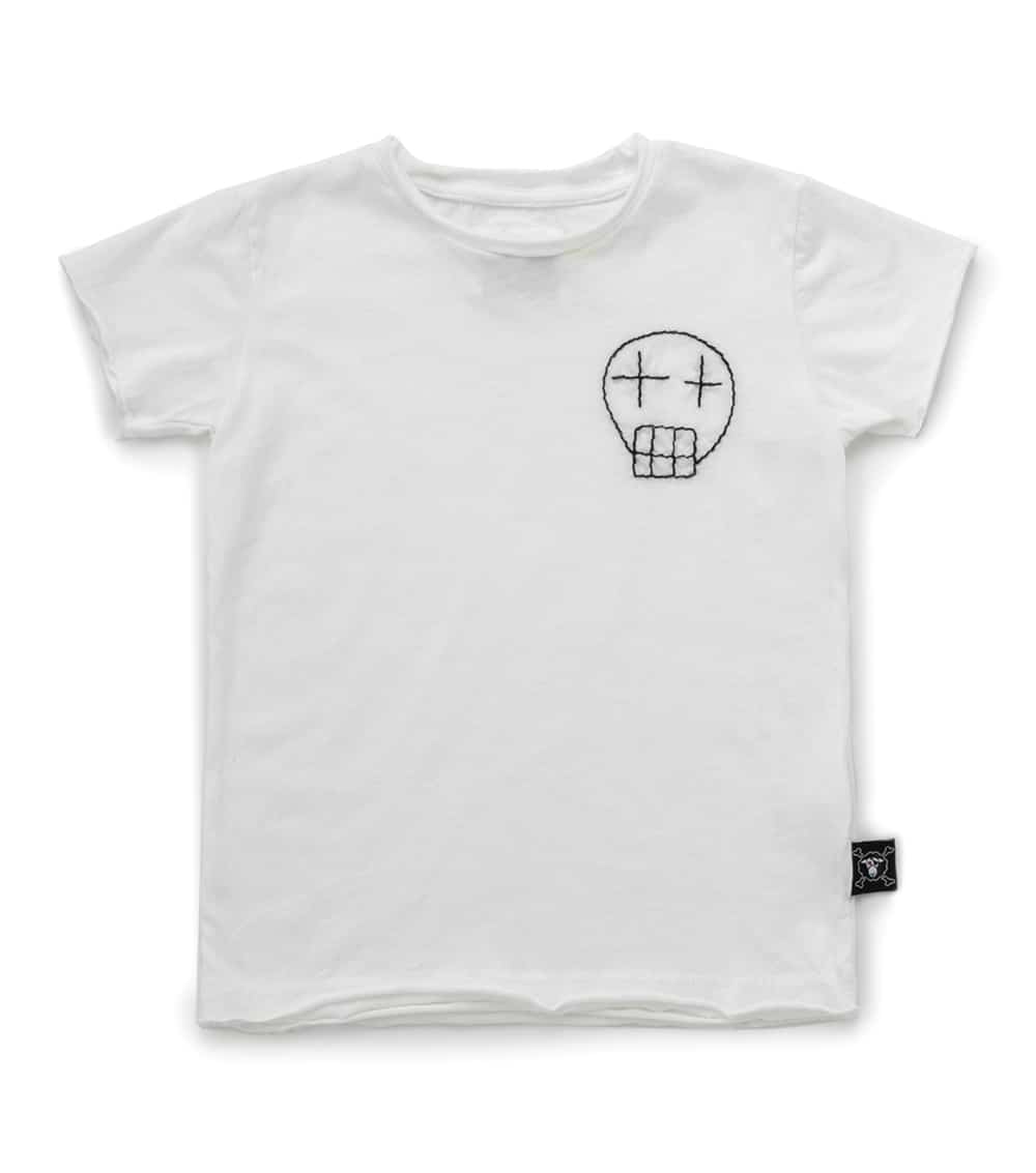 Embroidered Sketch Skull T-shirt