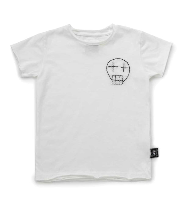 Embroidered Sketch Skull T-shirt
