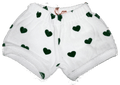 Terry Shorties-Green Hearts