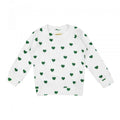 Terry Sweatshirt-Green Hearts