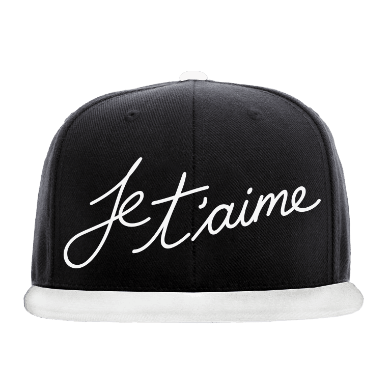 Je T'aime Script Flat Brim Cap
