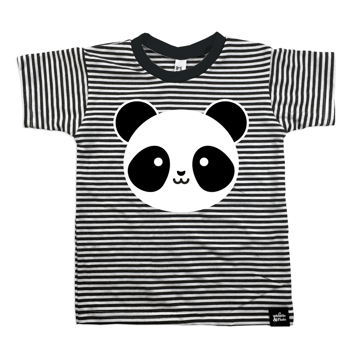 Kawaii Panda Striped T-Shirt