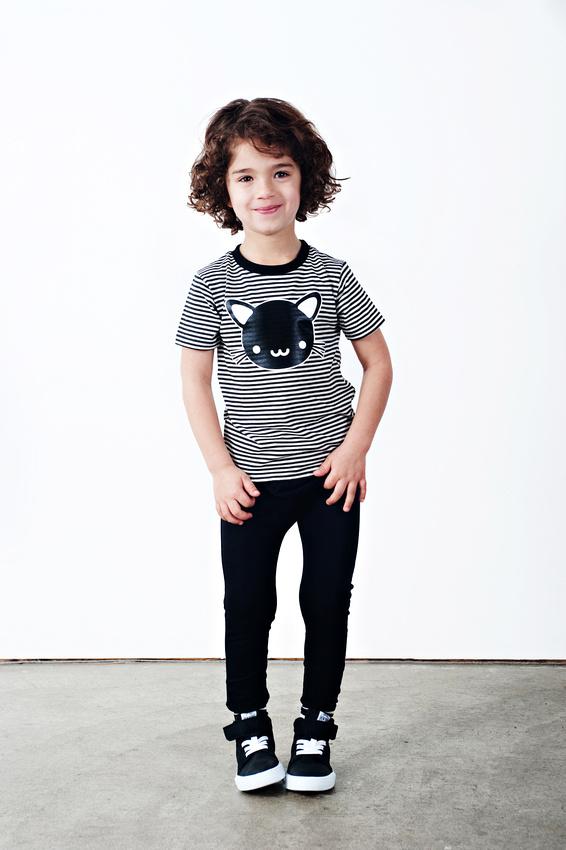 Kawaii Cat Striped T-Shirt