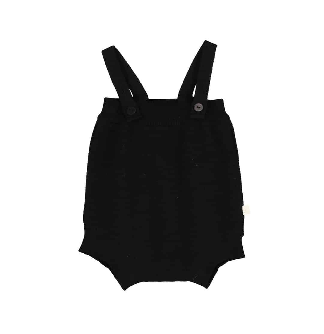 MS - Knit Body with Suspenders - Black