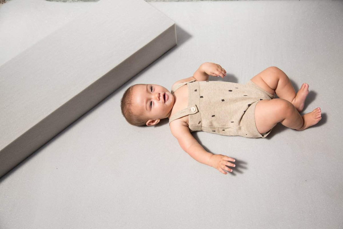 MS - Knit Body with Suspenders - Oatmeal Confetti