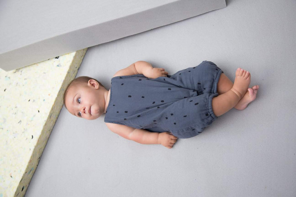 MS - Cotton Romper - Charcoal Confetti