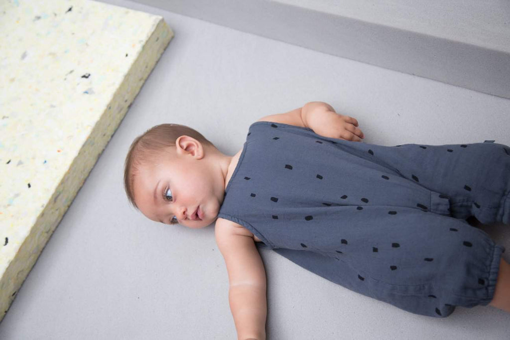 MS - Cotton Romper - Charcoal Confetti