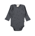 MS - Baby Long Sleeve Body Suit - Grey Confetti