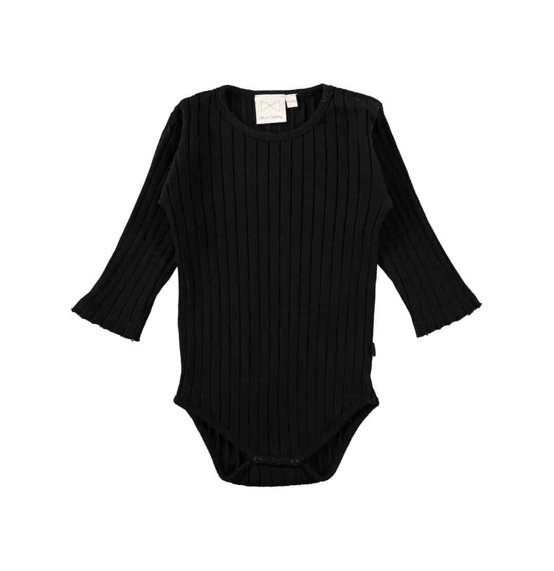 MS - Baby Long Sleeve Body Suit - Black