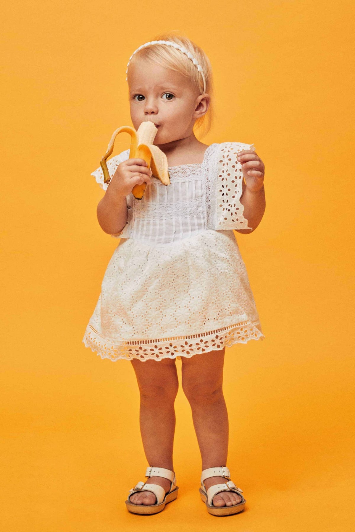 Bloom Eyelet Romper - White