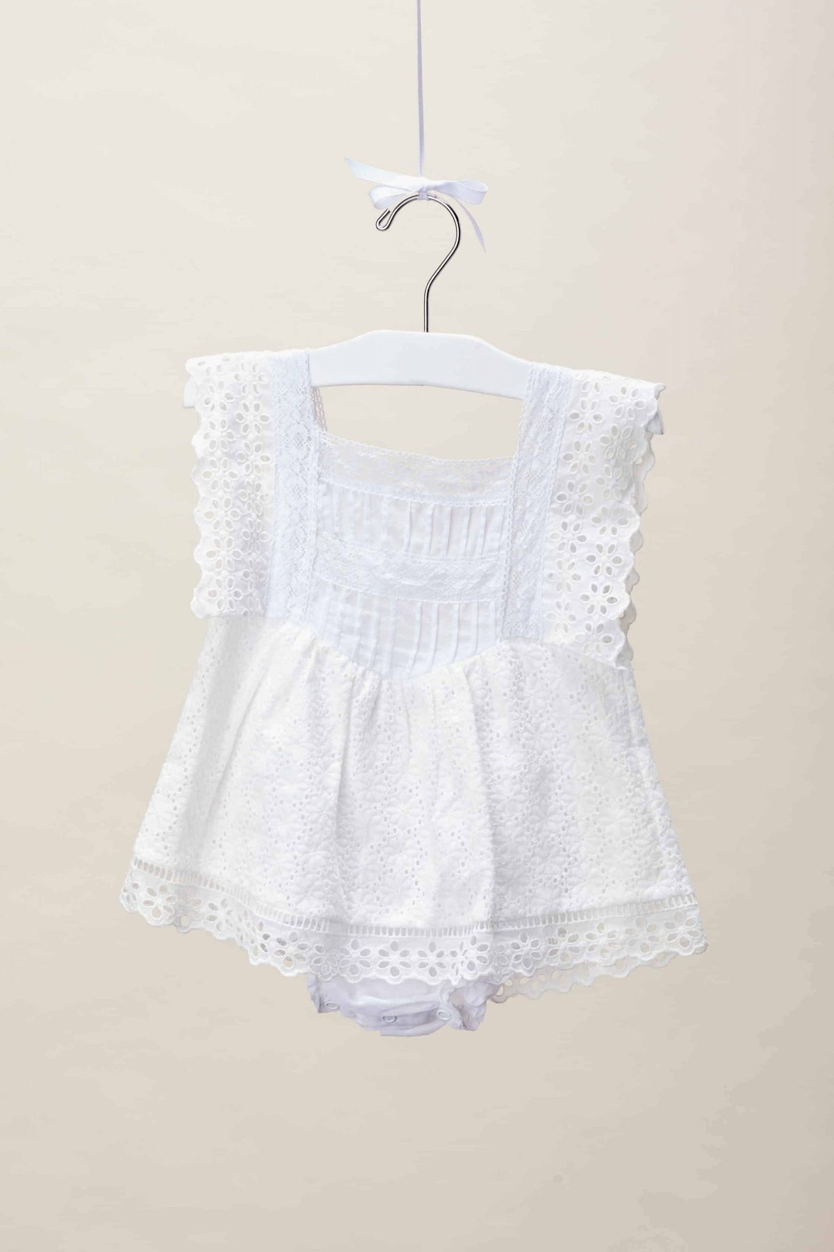 Bloom Eyelet Romper - White