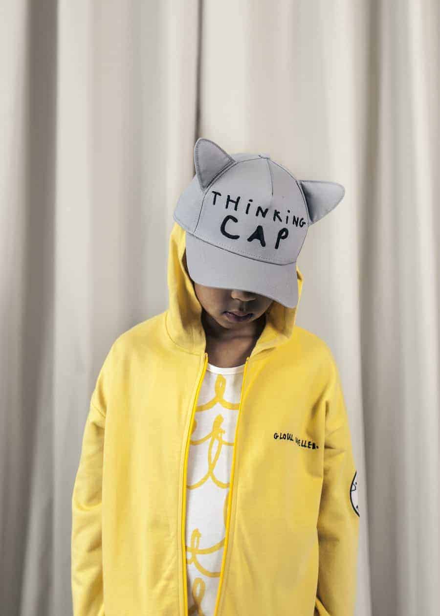 Zip Square Hoodie - Saffron Yellow