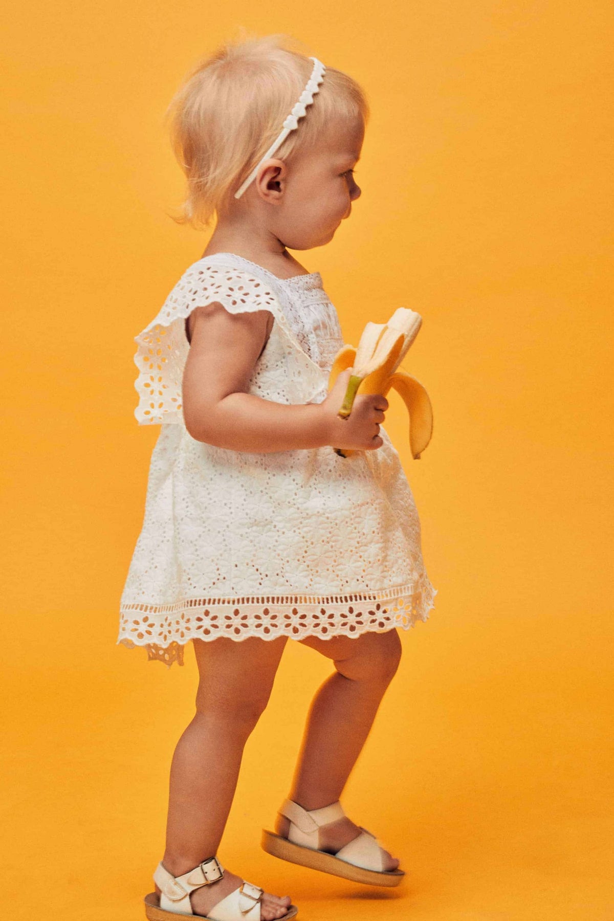 Bloom Eyelet Romper - White