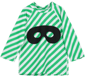 Swim Top Long Sleeve - Green Diagonal Stripes