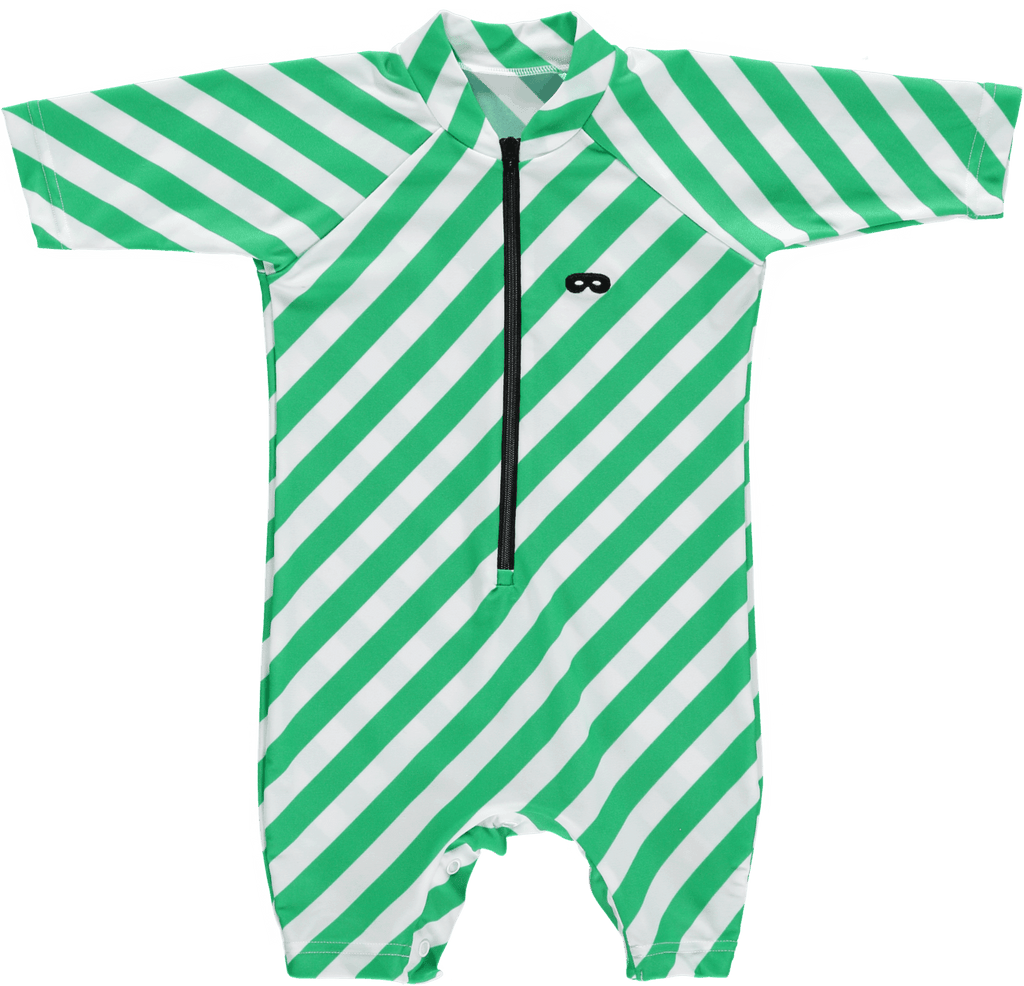 Baby Swim Romper - Diagonal Stripes