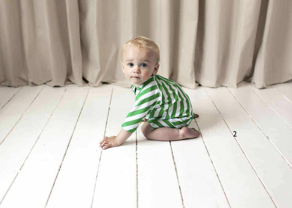 Baby Swim Romper - Diagonal Stripes