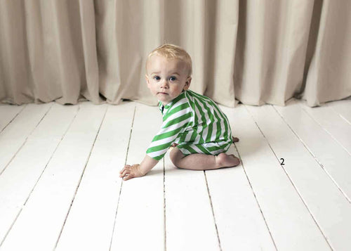 Baby Swim Romper - Diagonal Stripes