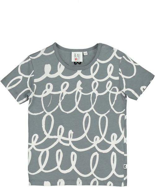 Short Sleeve Baby Top - Grey Loops – Kinder-Shirt von Beau Loves