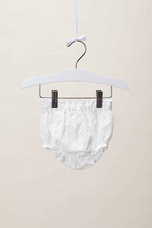 Bloom Eyelet Bloomer - White