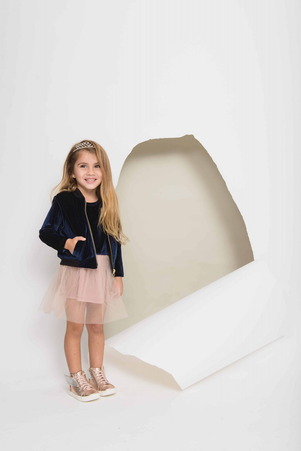 Blue Velvet Pink Ballerina Dress