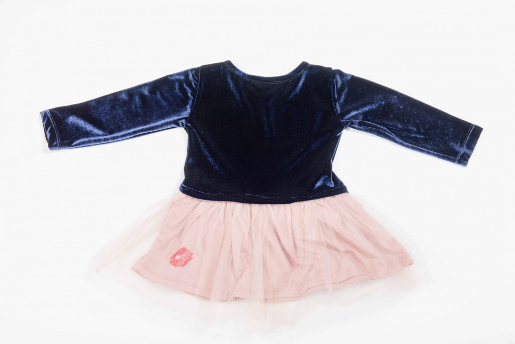 Blue Velvet Pink Ballerina Dress