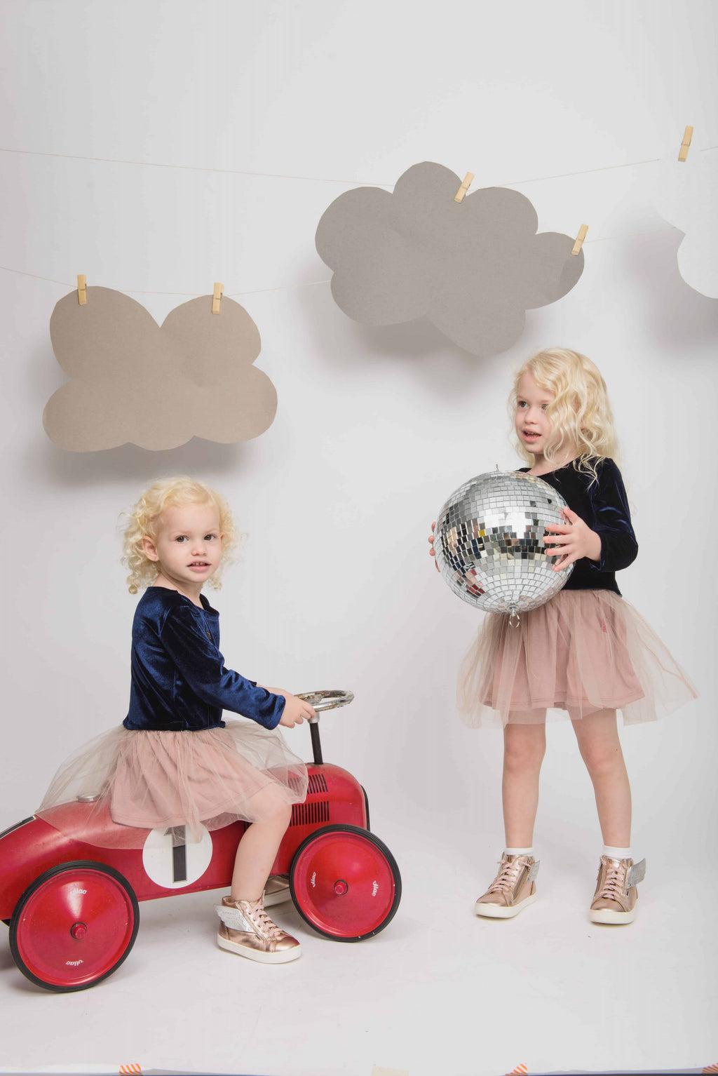 Blue Velvet Pink Ballerina Dress