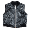 Black Faux Leather Vest