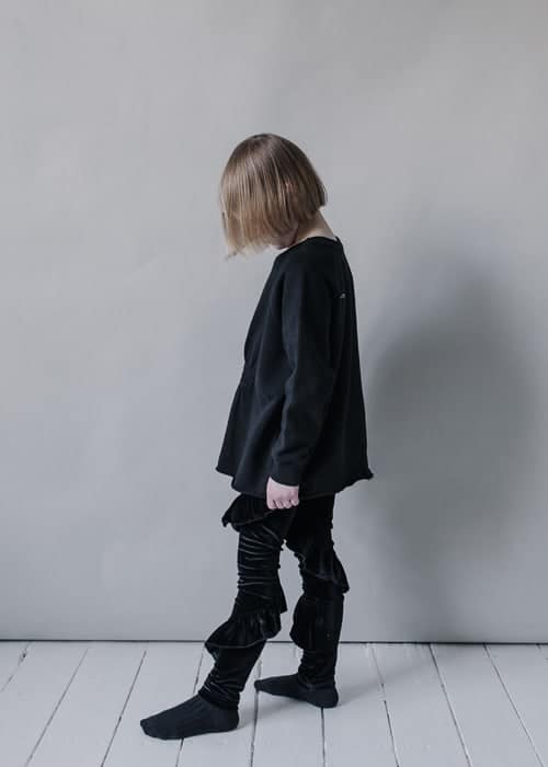 Velvet Ruffle Leggings