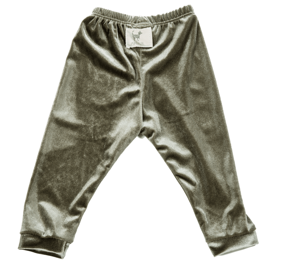 Olive Velvet Leggings