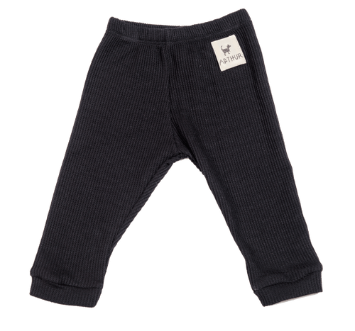 Black Waffle Leggings