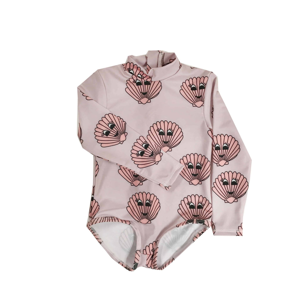 Pink Seashells Surf Onesie