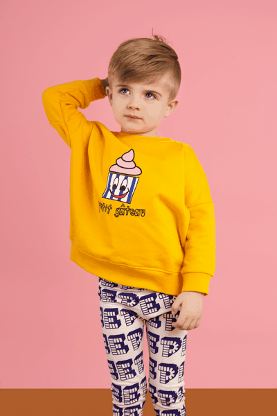 Yellow Cupcake Wide Sweatshirt