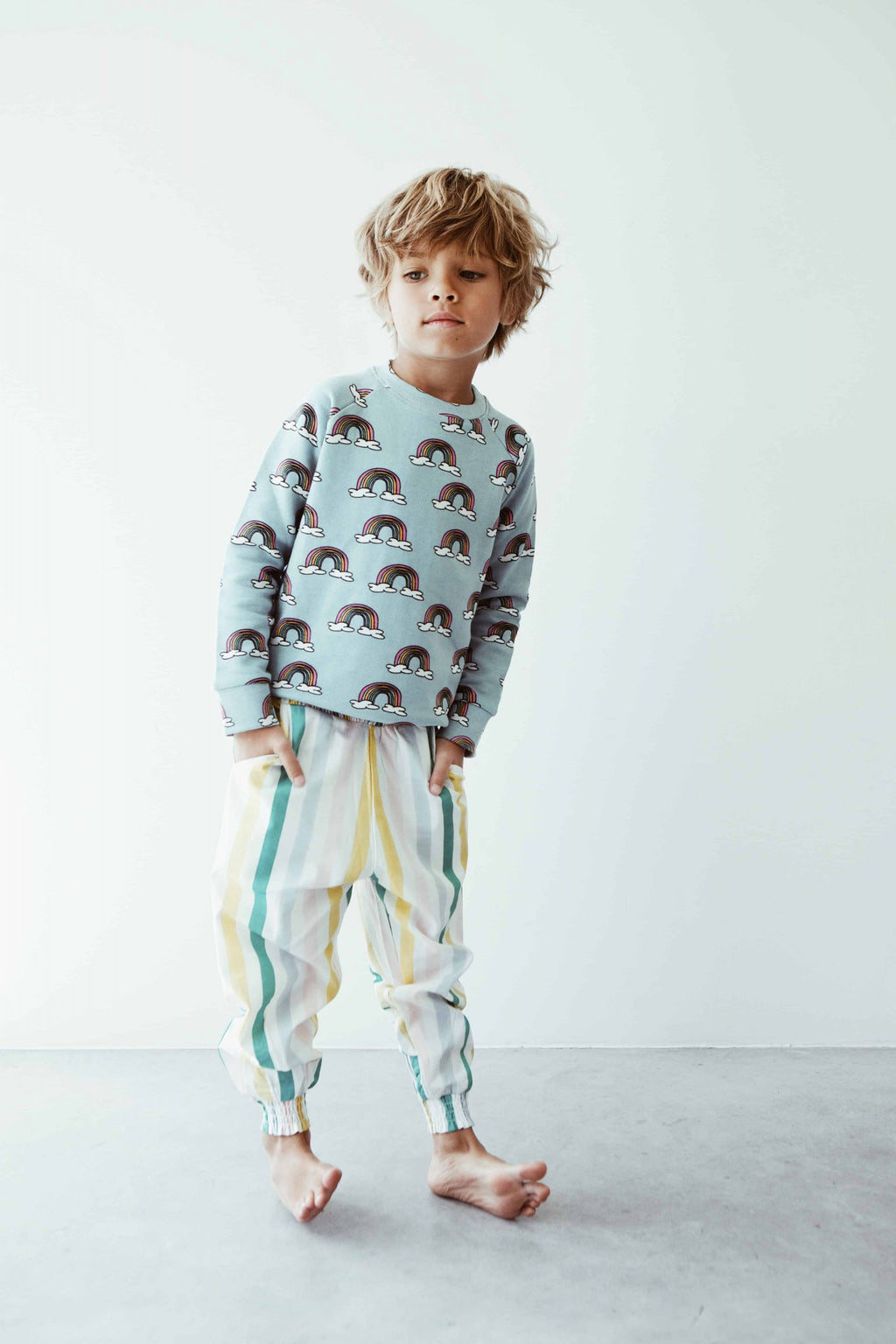 Pastel Strips Bubble Pants